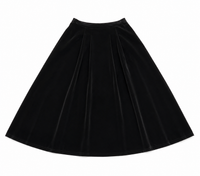 CELINA`S SIDE PLEAT VELVET SKIRT