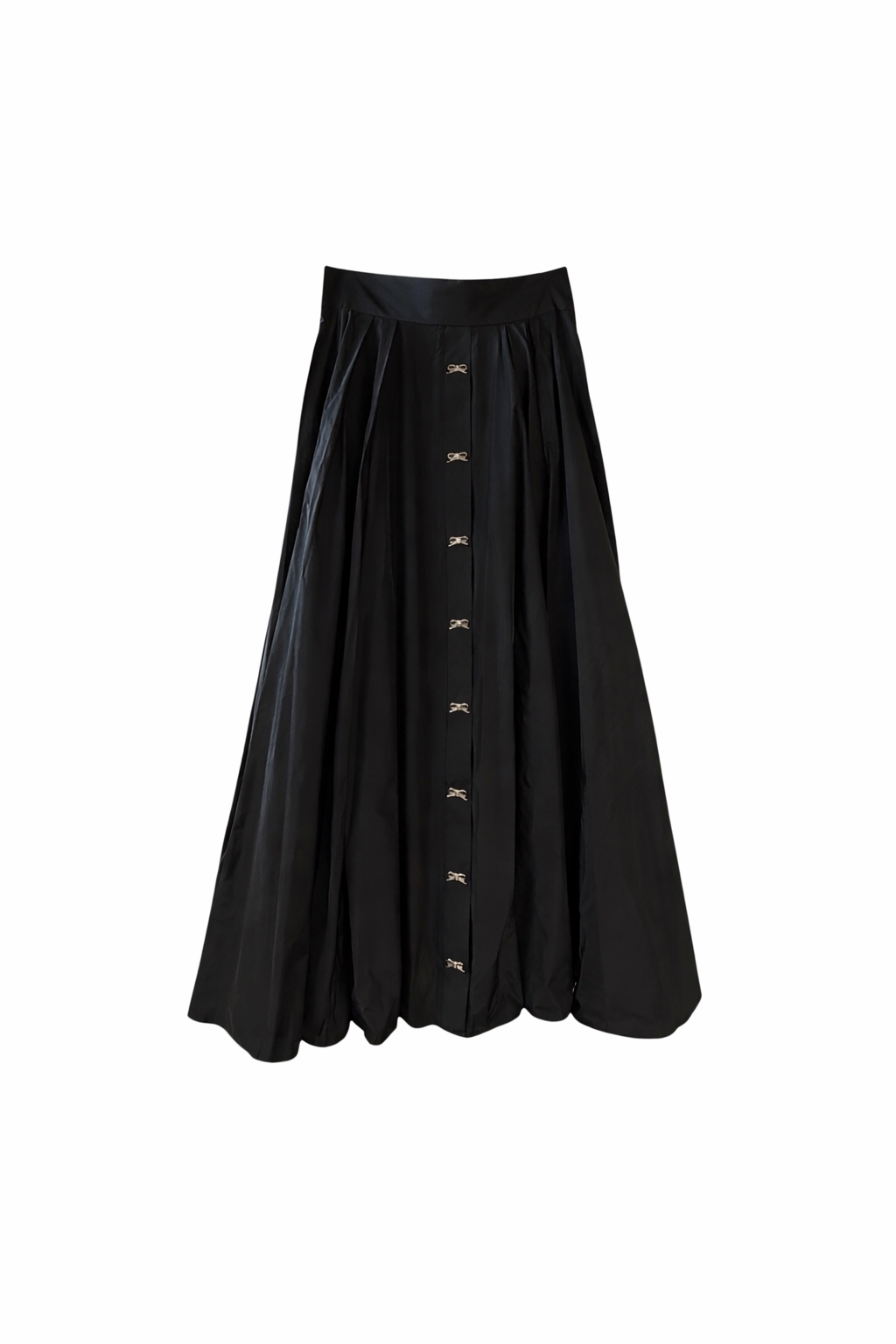 CARLUCCI BUTTONDOWN TAFFETA SKIRT