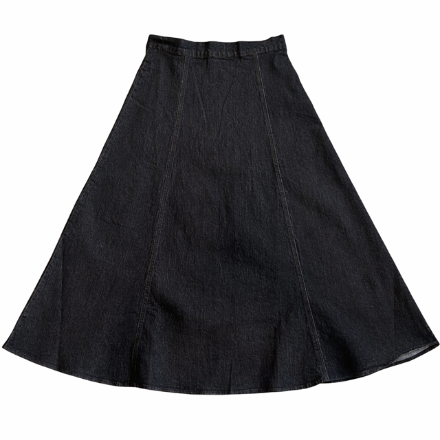 KUO DOUBLE SEAM DENIM SKIRT