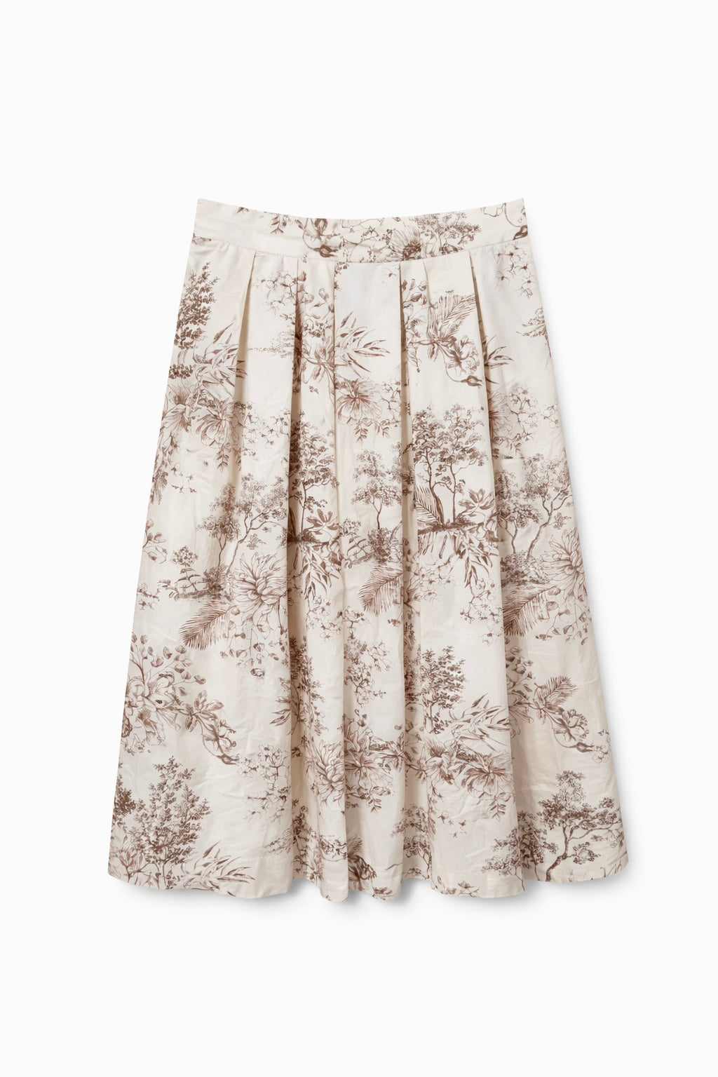 AUREUM PLEATED PRINTED MIDI SKIRT