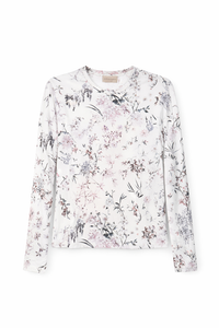 ERMANNA PRINTED T-SHIRT  W FLOWERS