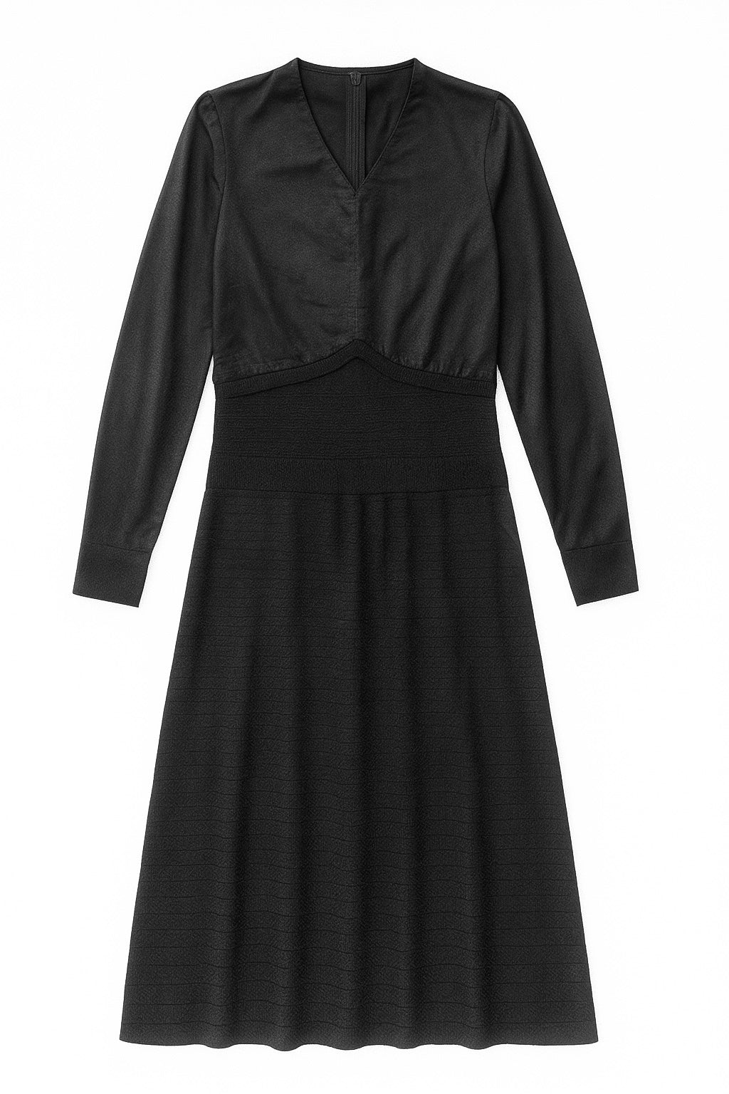 LOVE BY CHLOE KNIT WAIST SILKY DRESS