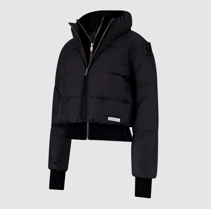 ARBEL KNIT UNDERLAYER CROPPED PUFFER JACKET