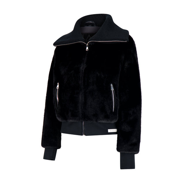 ARBEL KNIT COLLAR FUR JACKET