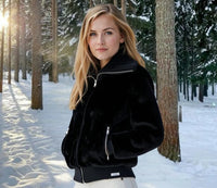 ARBEL KNIT COLLAR FUR JACKET