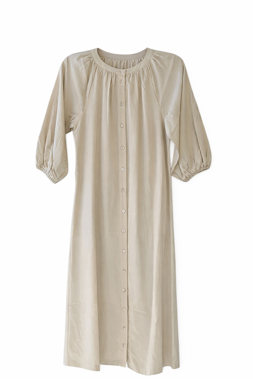 KUO BUBBLE SLEEVE SHIRTDRESS