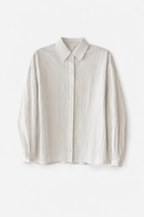 FRNCH STRIPED TEXTURED OVERSIZED SHIRT