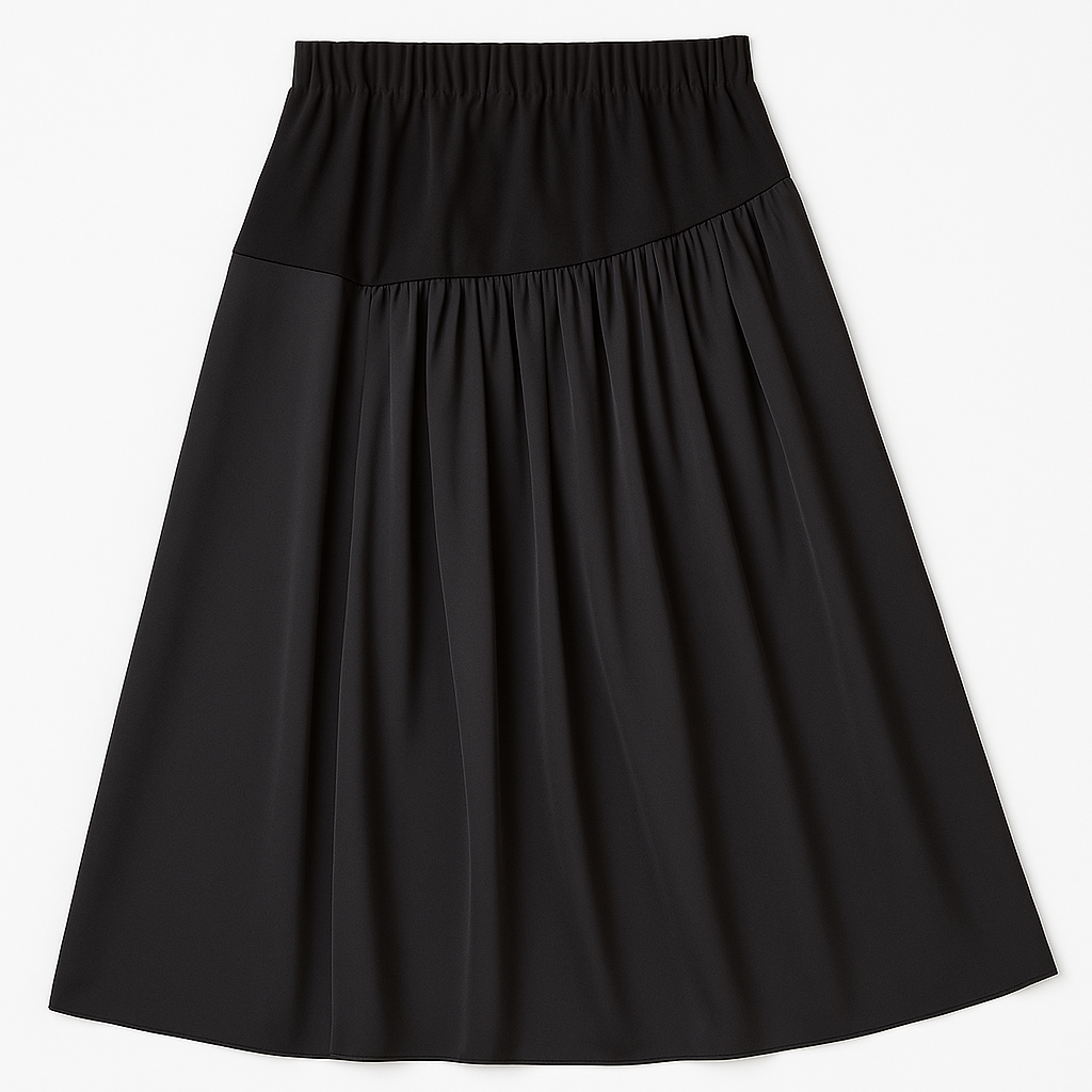 MORCEL MOSSIMO HALF ASYMMETRICAL SILK SKIRT