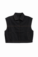 CONCEPT SNAP FRONT DENIM VEST