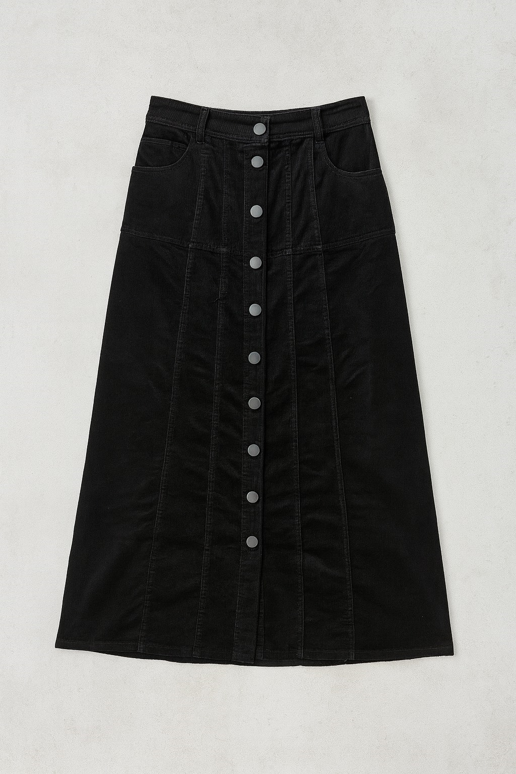 Latitude Buttondown Corduroy Skirt