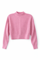 KNIT THEORY Cropped Cable Relaxed Sweater