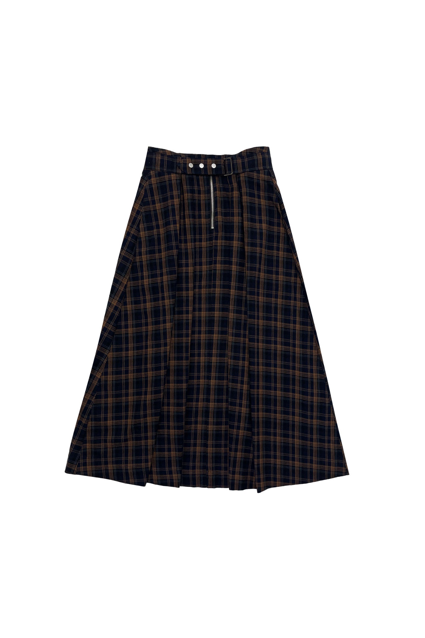 ZAIKAMOYA OLGA PLAID ZIP SKIRT