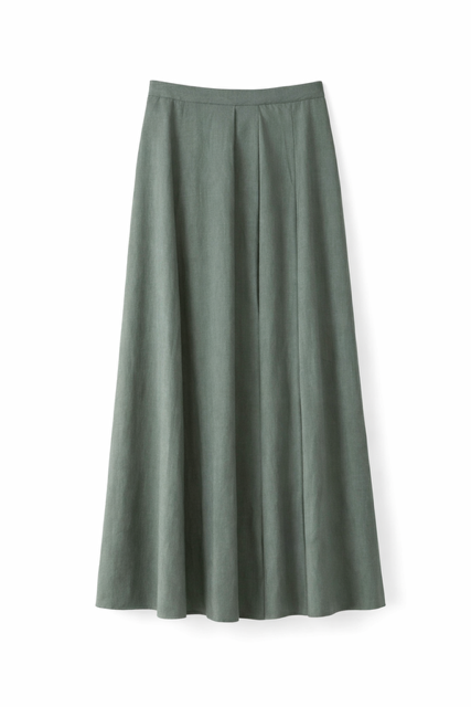 BSL LINEN HIDDEN ZIP POCKET SKIRT