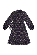 ZAIKAMOYA TAYLOR IRIDESCENT FLORAL DRESS