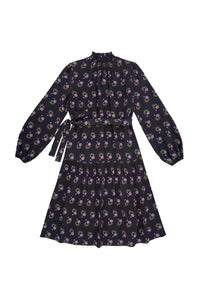 ZAIKAMOYA TAYLOR IRIDESCENT FLORAL DRESS