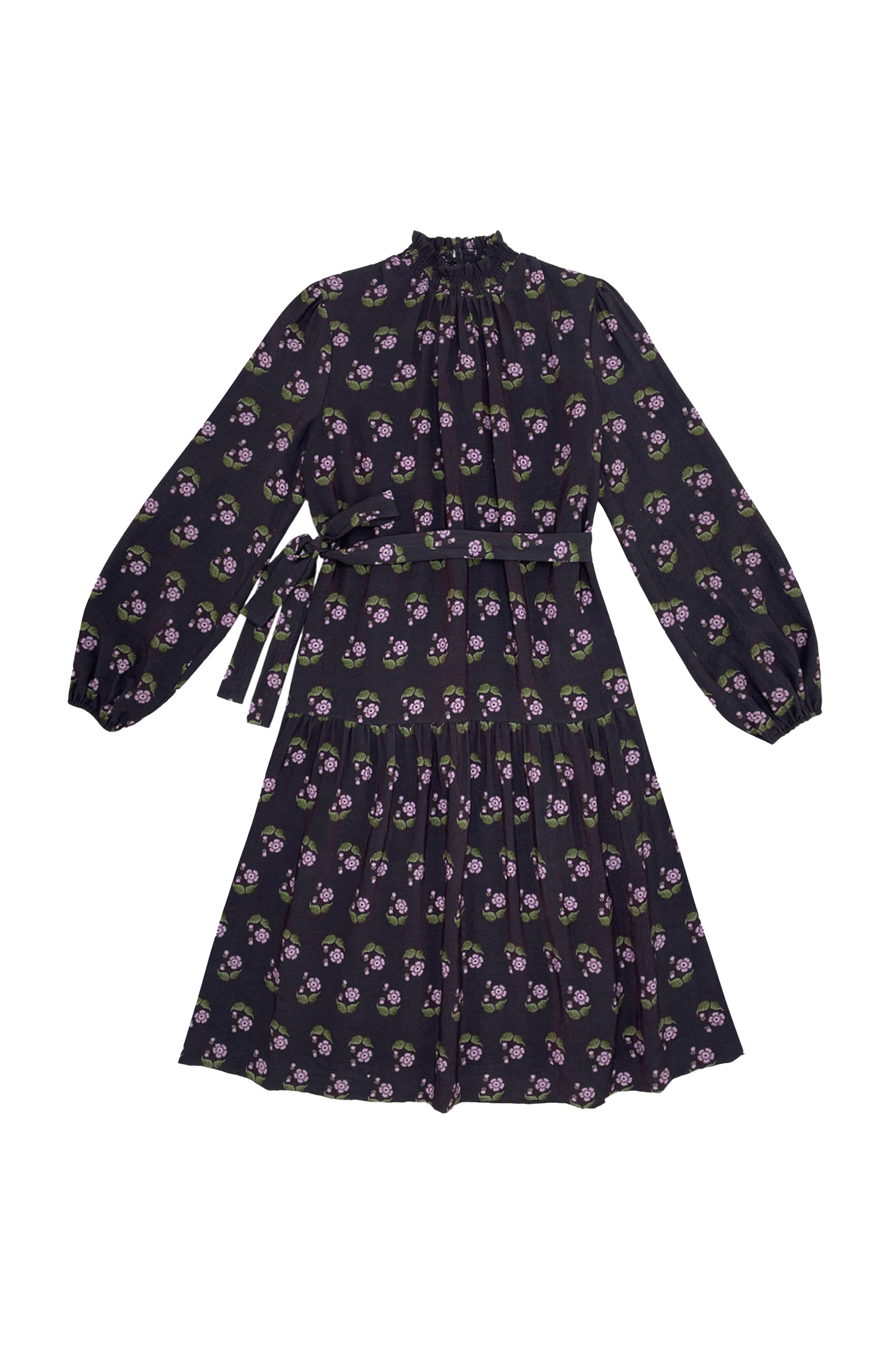 ZAIKAMOYA TAYLOR IRIDESCENT FLORAL DRESS