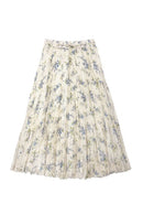 ZAIKAMOYA KLARA FLORAL PLEATED SKIRT