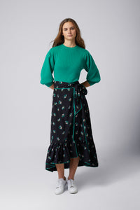ELLE OH ELLE RAQUEL FLORAL SKIRT W TRIM