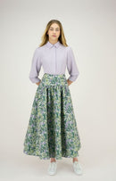 ZAIKAMOYA GRETCHEN FLORAL SKIRT W RUCHED YOLK