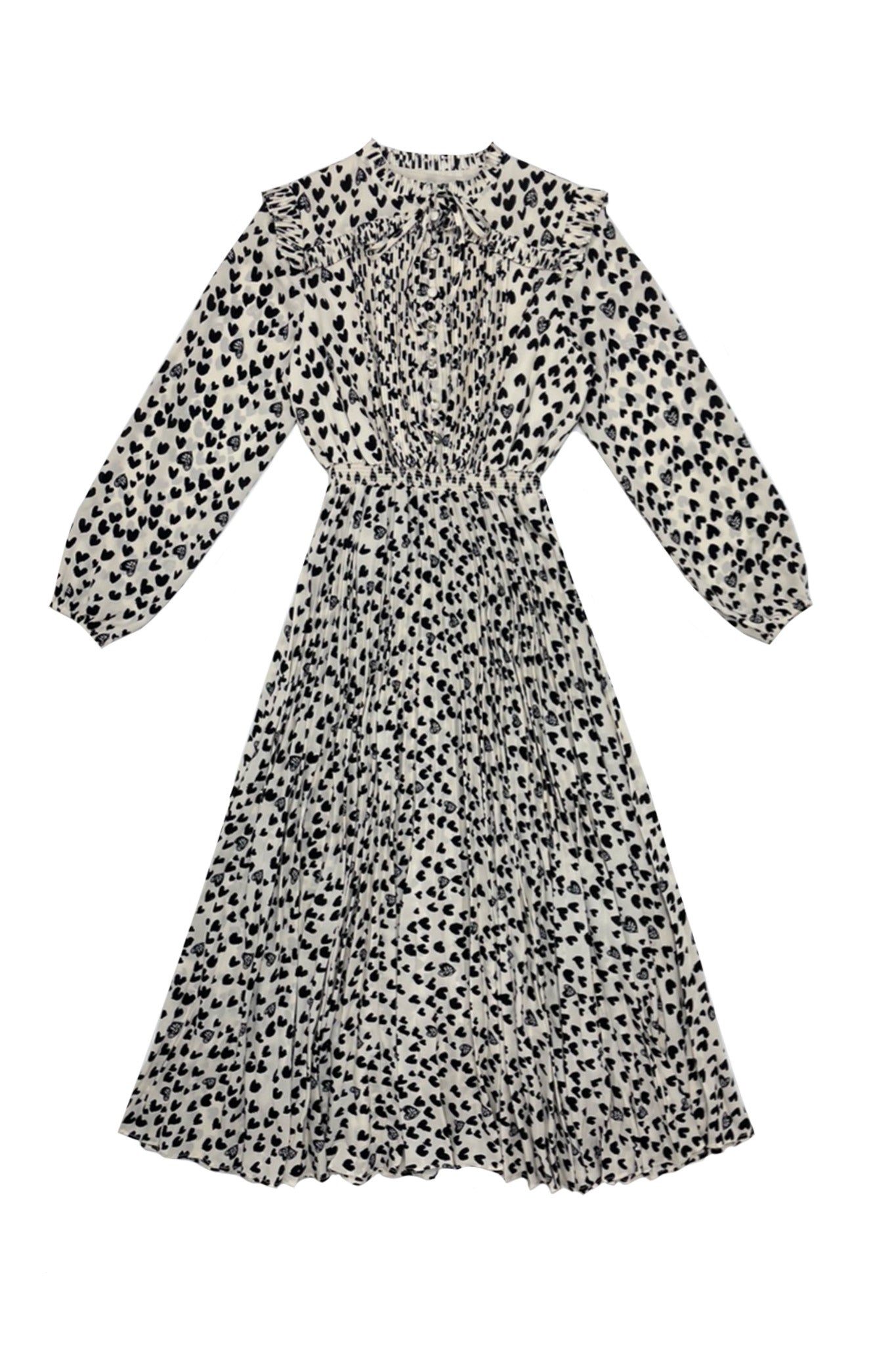 ELLE OH ELLE PLEATED PETRA HEART DRESS
