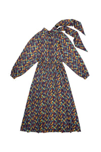 ELLE OH ELLE SILKY GEO PRINT DRESS