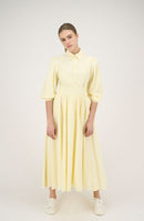 ZAIKAMOYA MIRABEL RUCHED SHOULDER BUTTONDOWN TOP