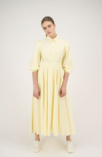 ZAIKAMOYA MIRABEL RUCHED SHOULDER BUTTONDOWN TOP