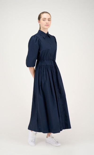 ELLE OH ELLE SYLVIA BUBBLE SLEEVE DRAWSTRING SHIRTDRESS