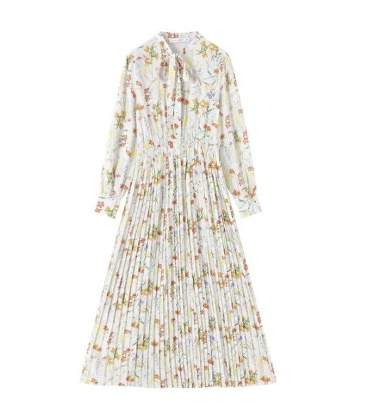 IN:05 FLORAL PLEATED BOTTOM DRESS