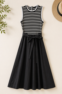 ERMANNA COMBINED STRIPED JUMPER W BELT