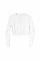 MYSTTE BASIC RIBBED SLEEVE SNAP CARDI