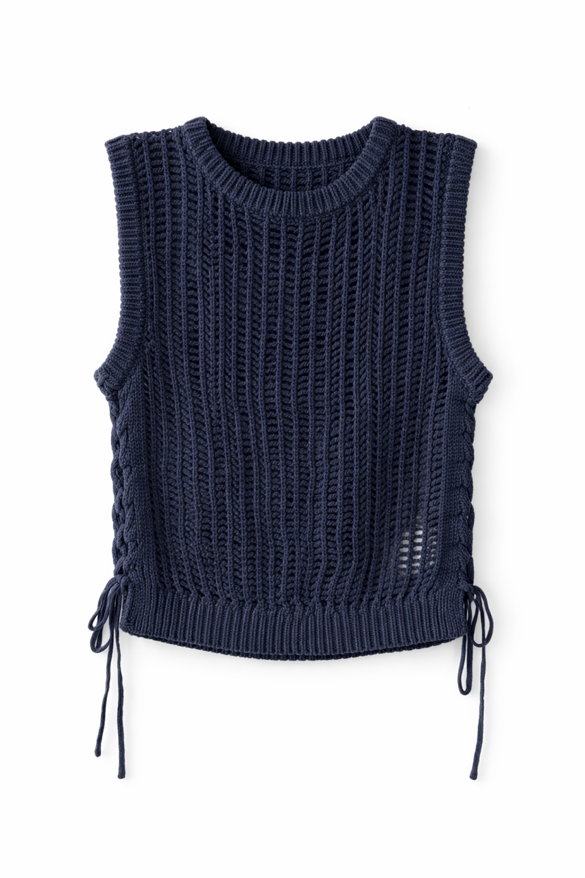 DELUC BRAIDED KNIT VEST
