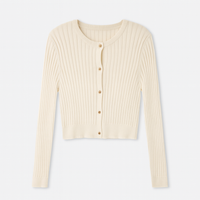 MYSTTE RIBBED BASIC CARDI