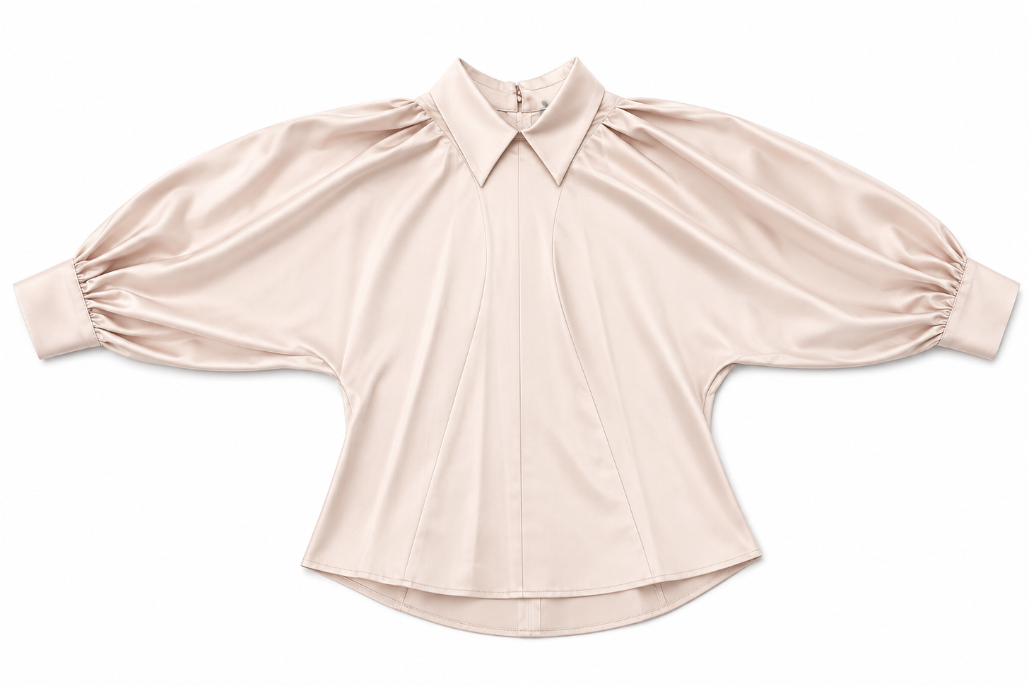 BARELLI ZIP-BACK GATHERED BLOUSE