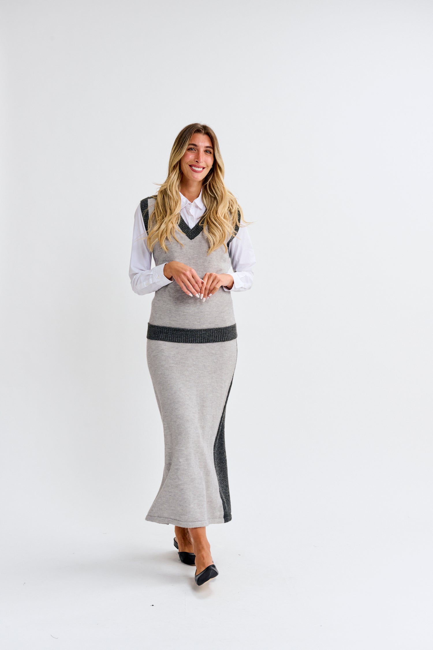 PARCELLE TWO TONE KNIT SET