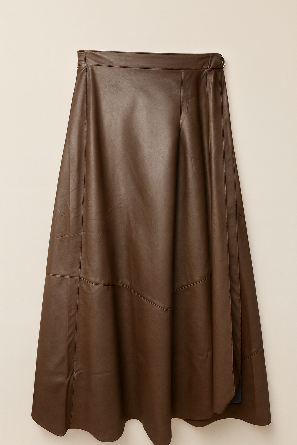 PARCELLE LEATHER WRAP SKIRT