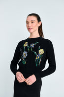 PARCELLE FLORAL EMBROIDERED SWEATER