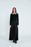 PARCELLE PEARL COLLAR CHUNKY KNIT CARDI