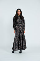 PARCELLE SILKY PRINTED BUTTONDOWN DRESS