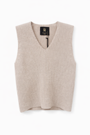MILIO MILANO RIBBED VNECK VEST TOP