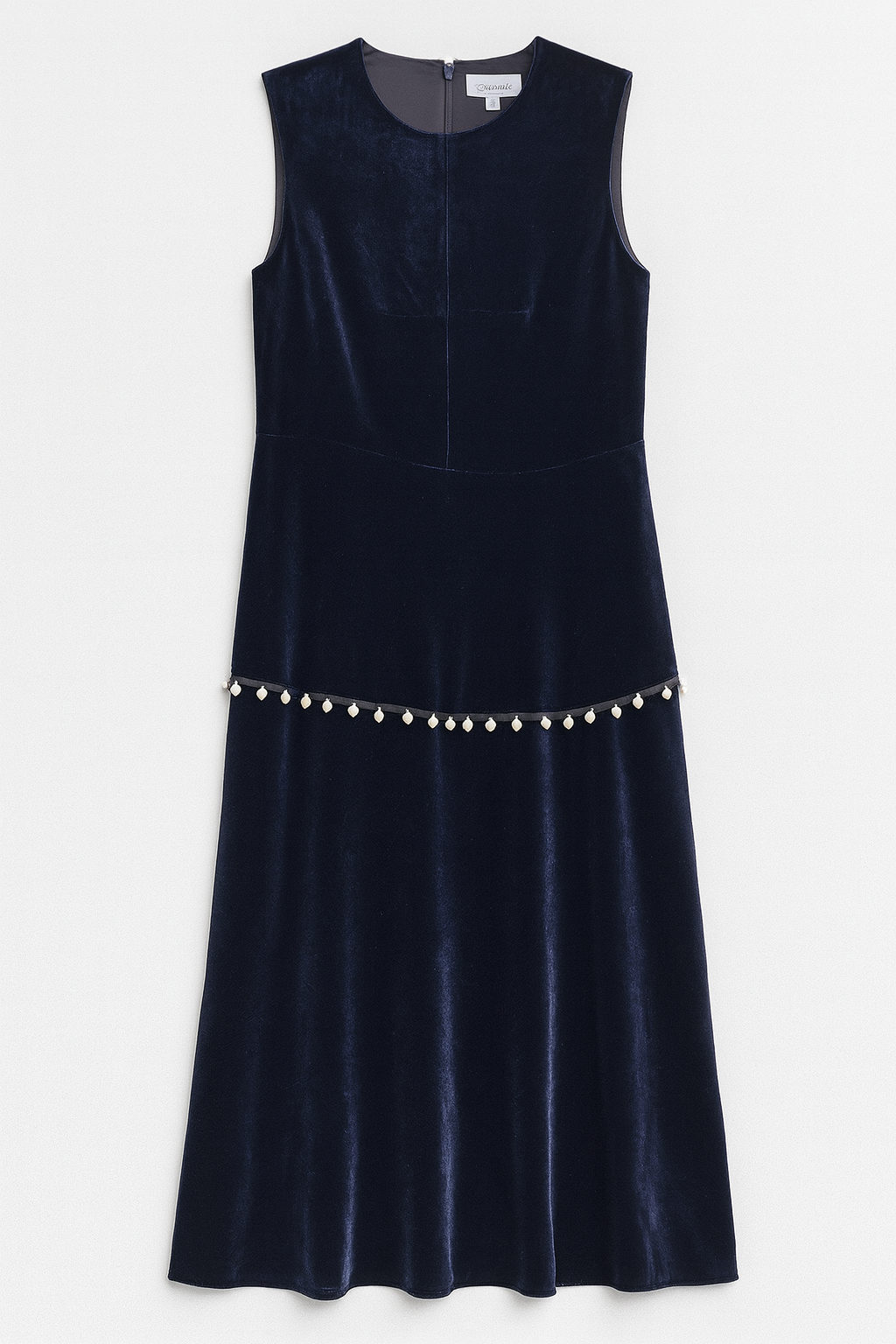 MADISON YOUNG PEARL DETAIL VELVET JUMPER