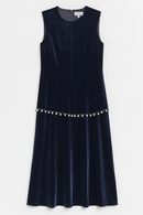 MADISON YOUNG PEARL DETAIL VELVET JUMPER