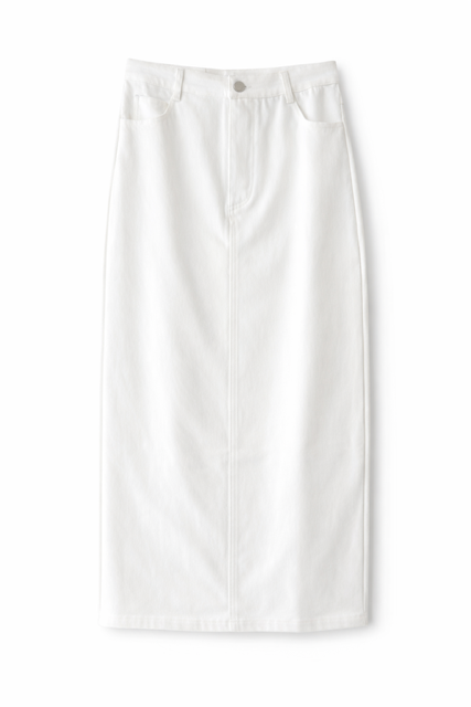 MONN STRAIGHT BASIC TWILL SKIRT