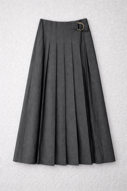 MCQUEEM PLEATED MIDI SKIRT