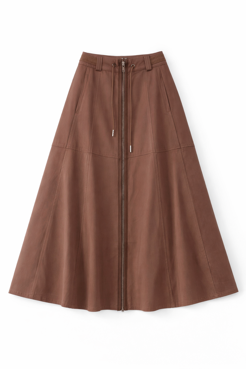 IN:05 PULLSTRING LONG ZIP SKIRT