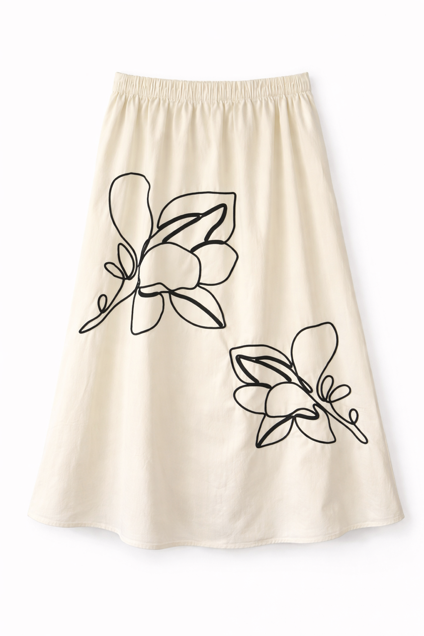 PASCAL FLORAL APPLIQUE SKIRT