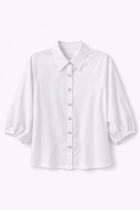 ASPIRE COLLECTION EMBELLISHED BUTTON BLOUSE