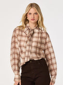 ASTR MABRY PLAID TOP