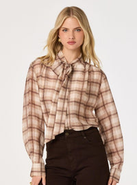 ASTR MABRY PLAID TOP