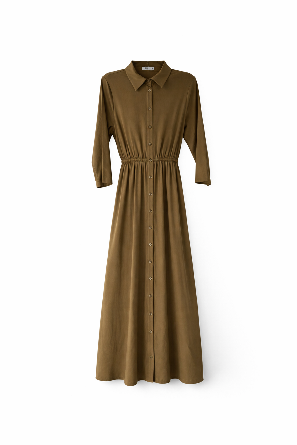 KUO GATHERED WAIST SHIRTDRESS